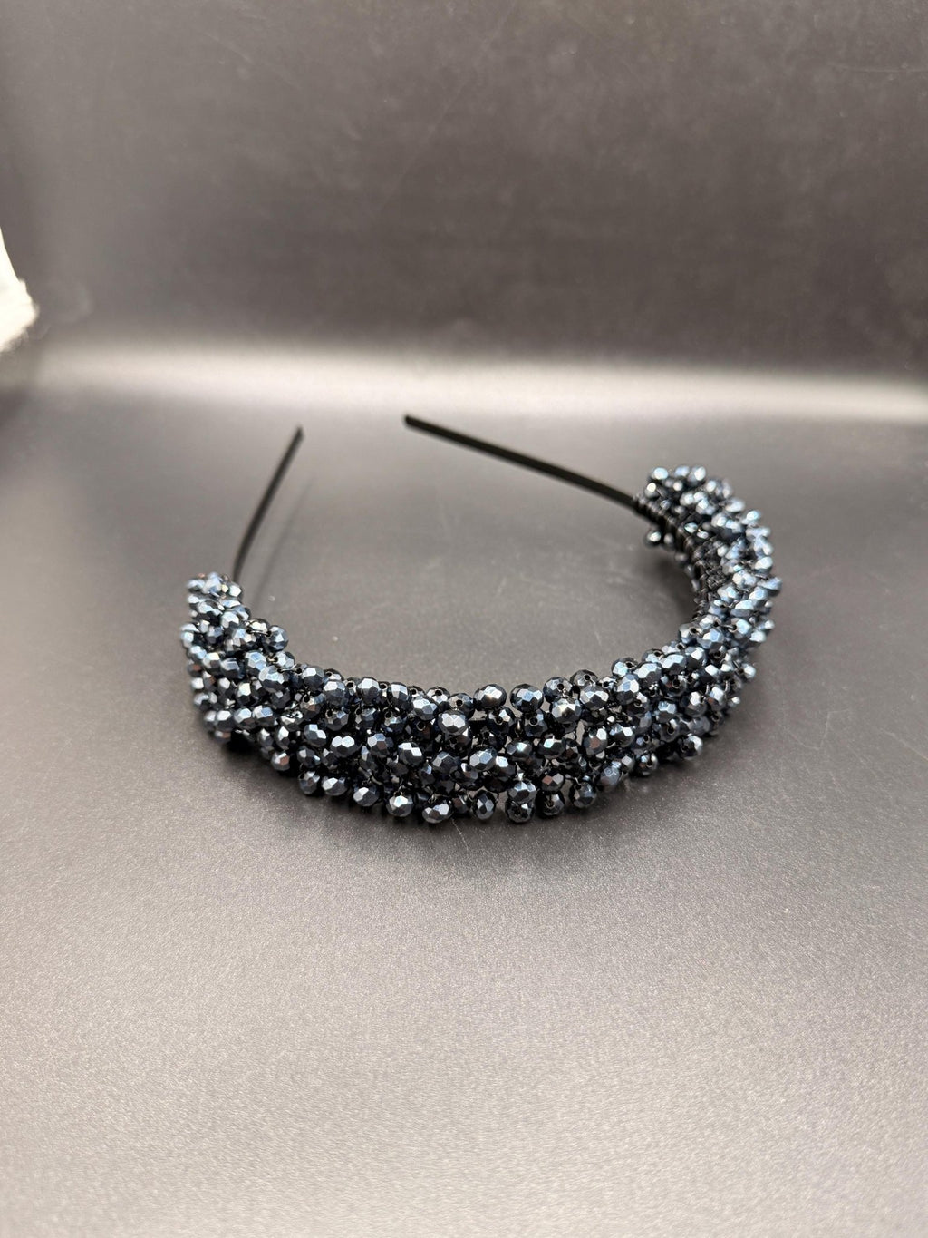 Braut Tiara Midnight Navy Kristall Strass Draht Haarband Haarschmuck - AVYRAA BRIDAL