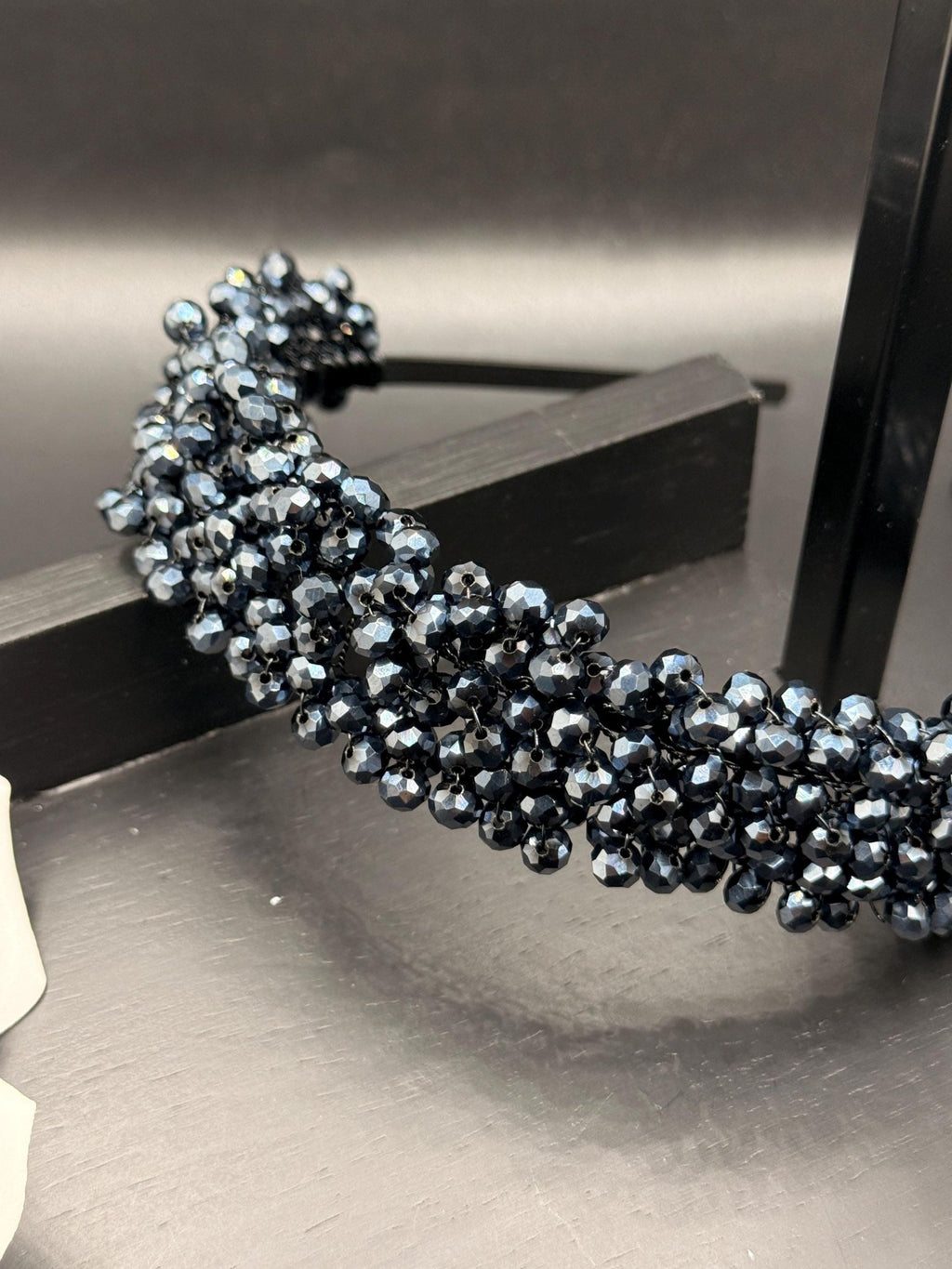 Braut Tiara Midnight Navy Kristall Strass Draht Haarband Haarschmuck - AVYRAA BRIDAL