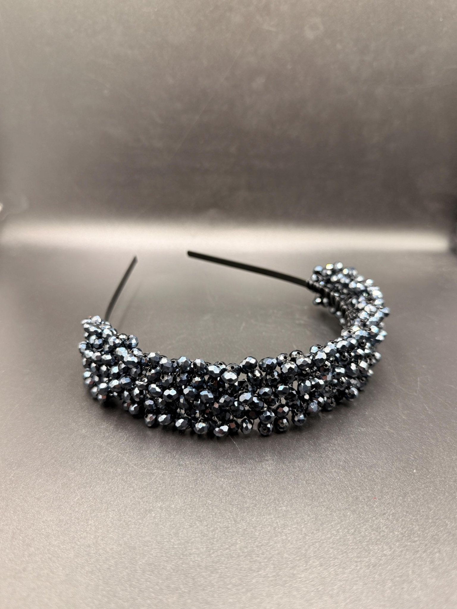 Braut Tiara Midnight Navy Kristall Strass Draht Haarband Haarschmuck - AVYRAA BRIDAL