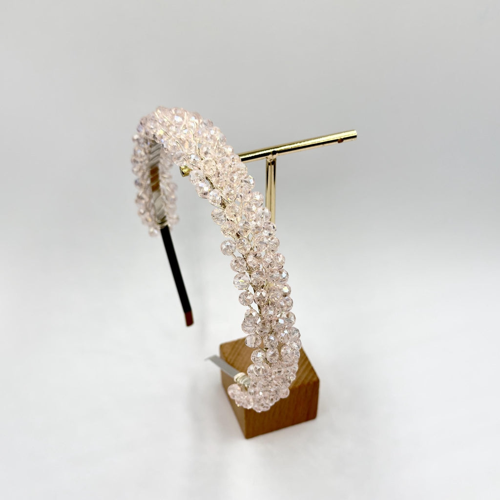 Braut Tiara Rosa Kristall Strass Draht Haarreif Haarschmuck - AVYRAA BRIDAL