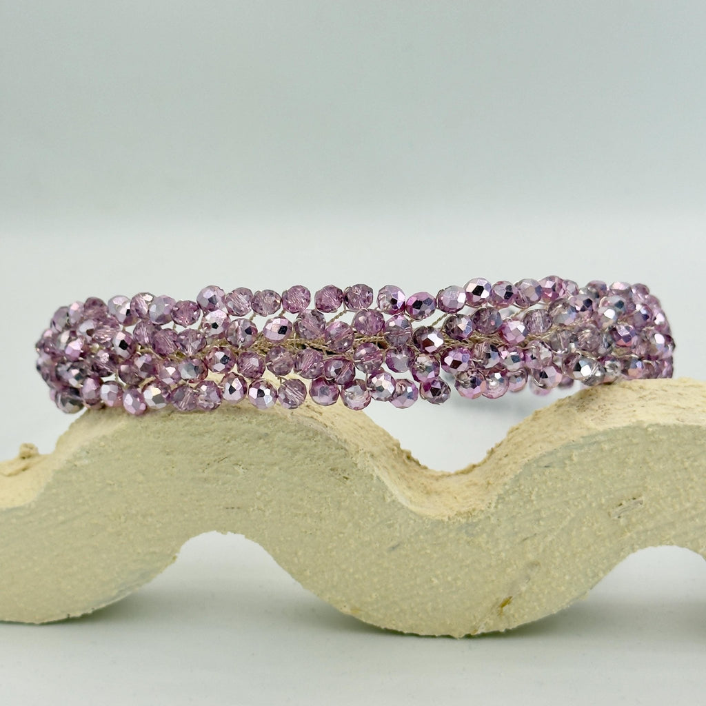 Braut Tiara Rosa Kristall Strass Draht Haarreif Haarschmuck - AVYRAA BRIDAL