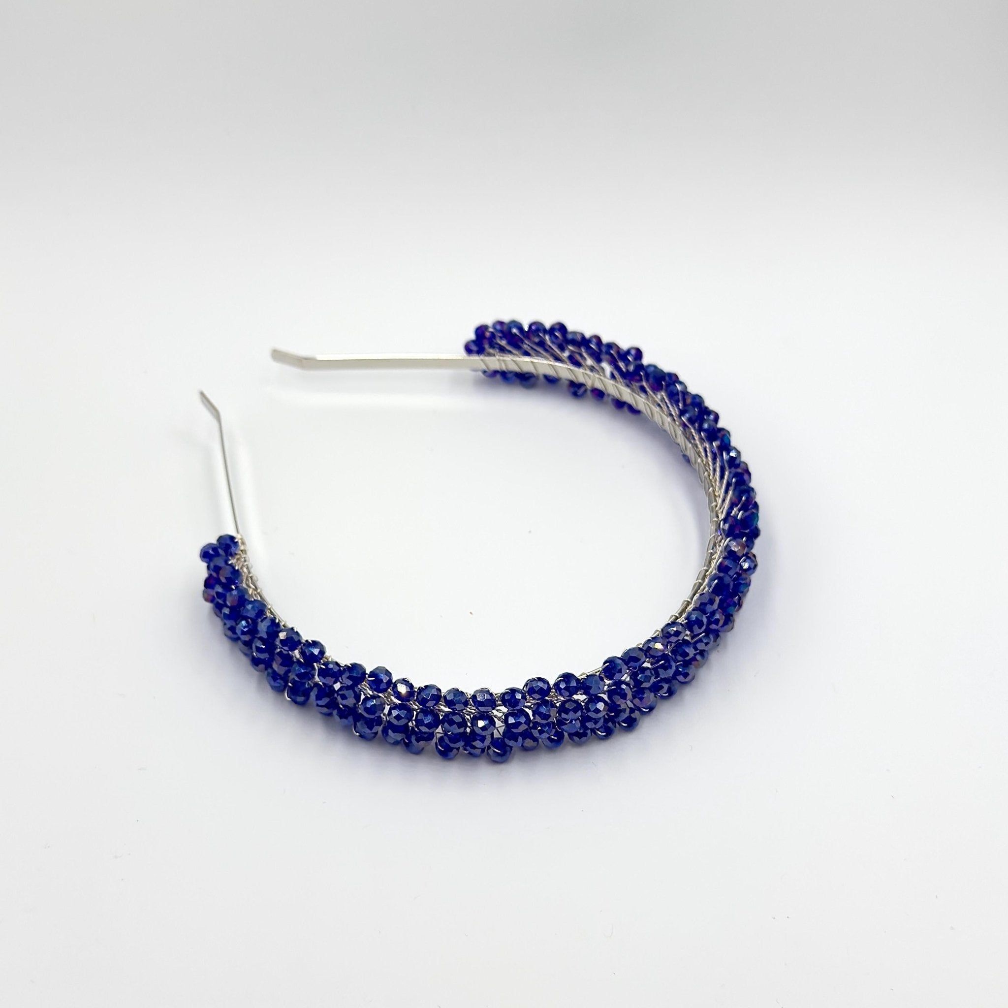 Braut Tiara Royalblau Kristall Draht Haarband Haarschmuck - AVYRAA BRIDAL