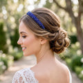 Braut Tiara Royalblau Kristall Draht Haarband Haarschmuck - AVYRAA BRIDAL
