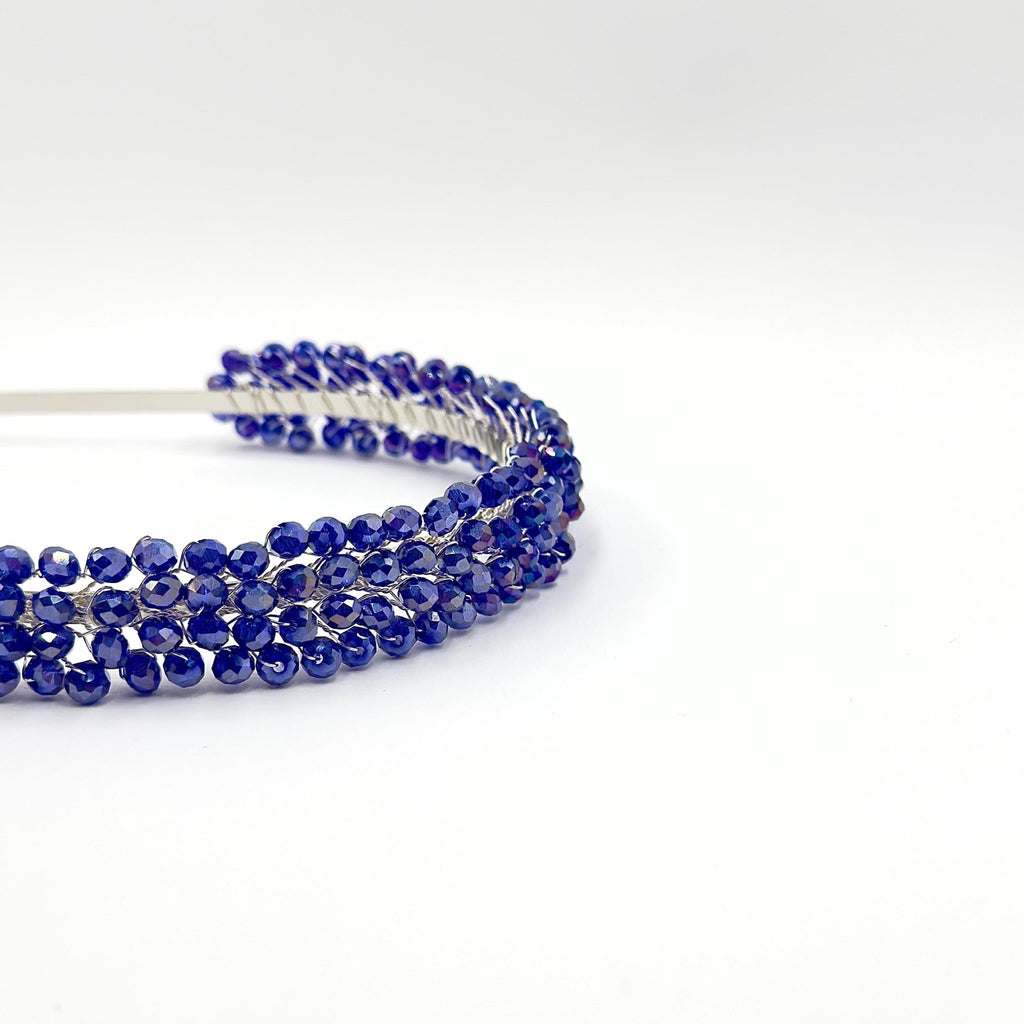 Braut Tiara Royalblau Kristall Draht Haarband Haarschmuck - AVYRAA BRIDAL