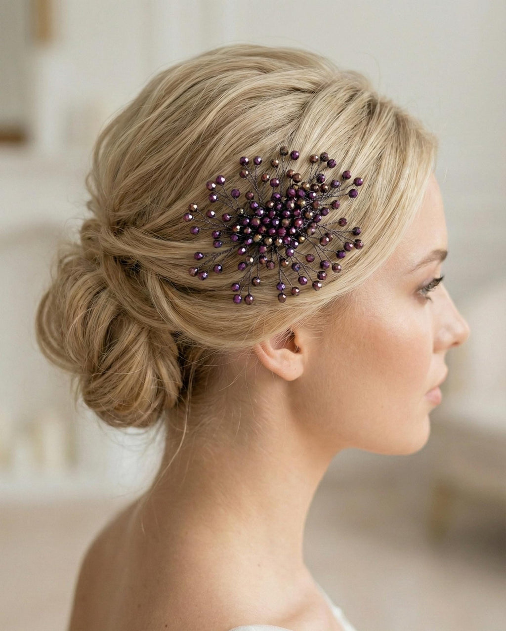 Dekorativer Kristall Haarkamm für elegante Hochzeitsfrisuren - AVYRAA BRIDAL