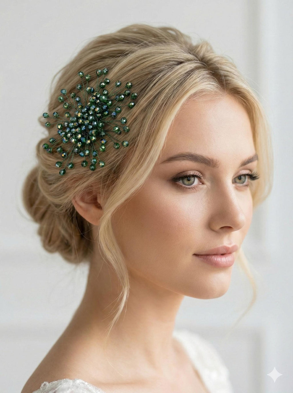 Edler Braut Haarkamm aus Kristallen mit strahlender Optik - AVYRAA BRIDAL
