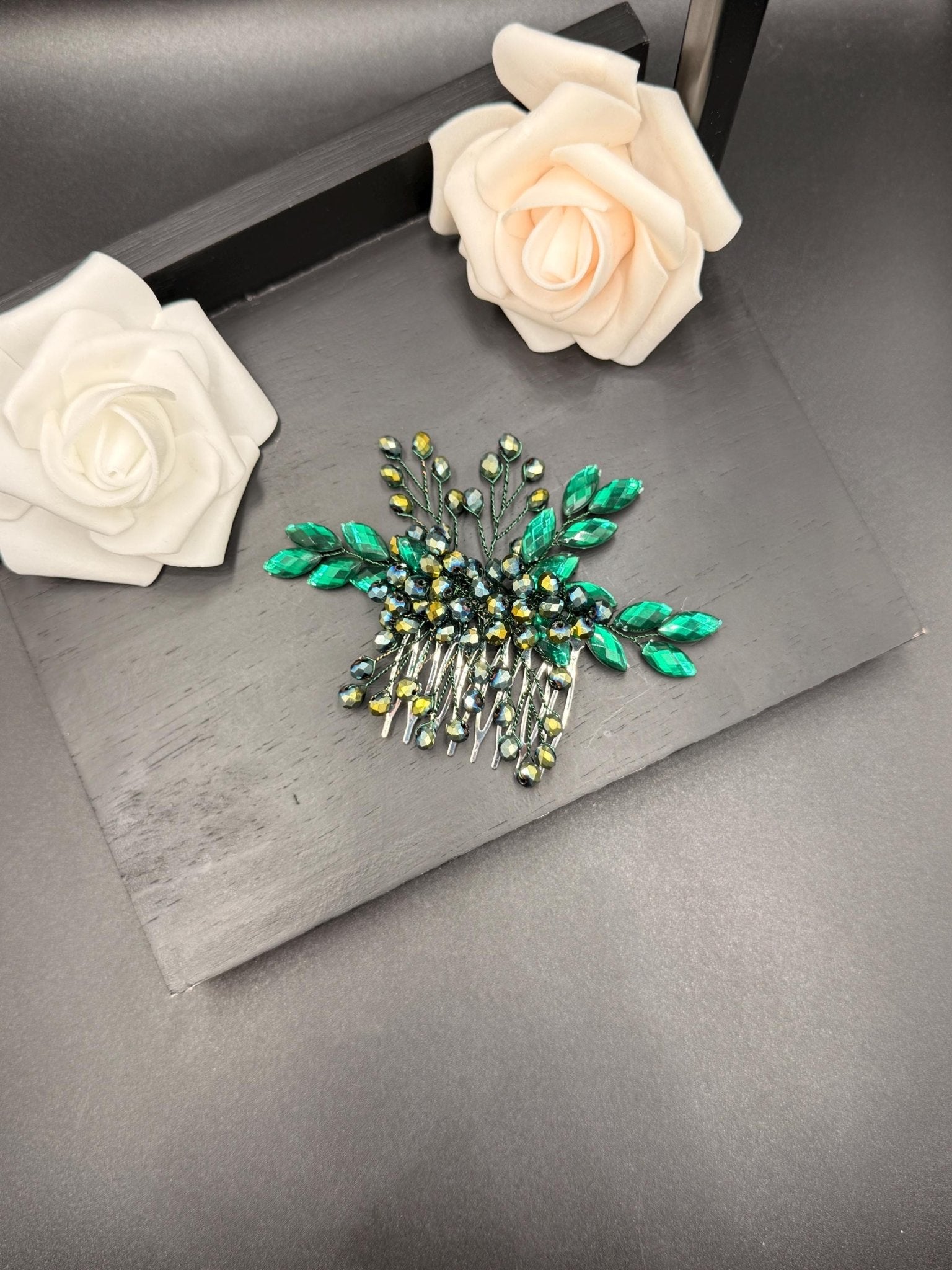Elegant Bridal Hair Comb with Crystals, Handcrafted Wedding Hair Jewelry, Timeless Hair Accessory for Brides - AVYRAA BRIDAL