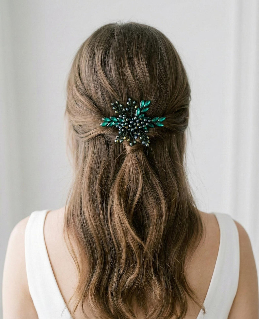 Elegant Bridal Hair Comb with Crystals, Handcrafted Wedding Hair Jewelry, Timeless Hair Accessory for Brides - AVYRAA BRIDAL