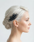 Eleganter Braut Haarkamm mit dunklen Kristallen – handgefertigter Hochzeitsschmuck - AVYRAA BRIDAL
