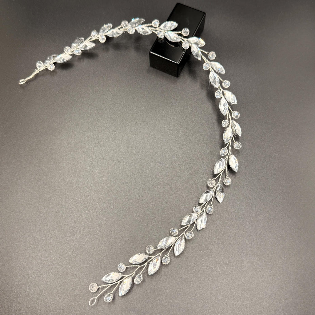 Flexible Kristall Haarranke 40 cm für Brautfrisuren - AVYRAA BRIDAL
