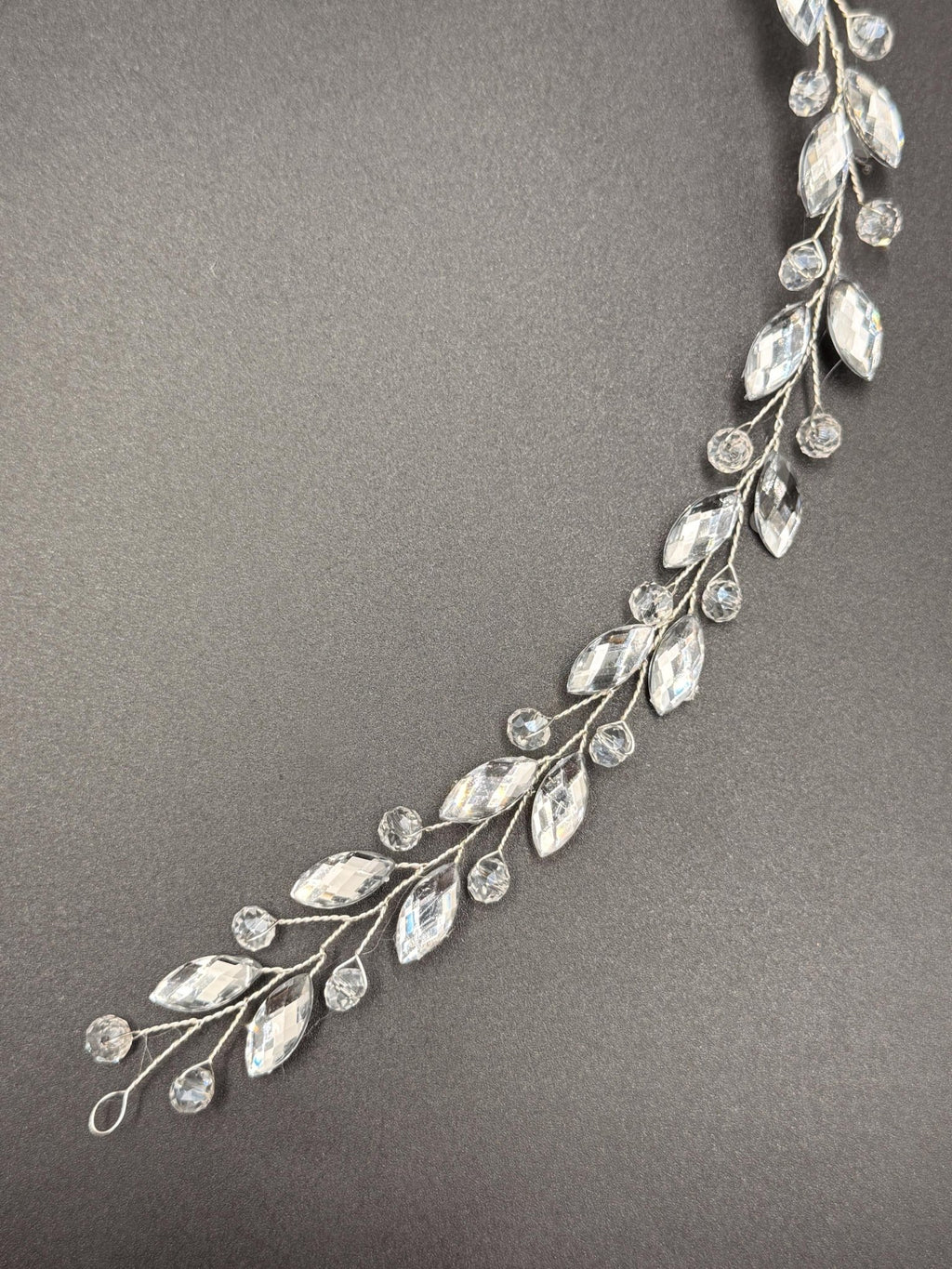 Flexible Kristall Haarranke 40 cm für Brautfrisuren - AVYRAA BRIDAL