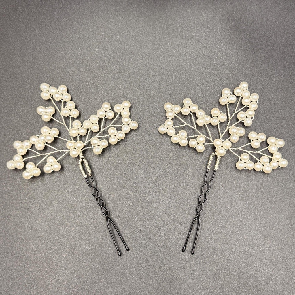 Florale Perlen Haarnadeln in Gold oder Silber - AVYRAA BRIDAL