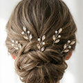 Goldene Haarpins mit Perlen und Tropfensteinen - AVYRAA BRIDAL