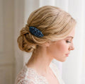 Handgefertigtes blaues Kristall - Kronen - Haarband, eleganter Braut - Haarreif mit Steinakzenten, Hochzeit, Abend, festliche Event - AVYRAA BRIDAL