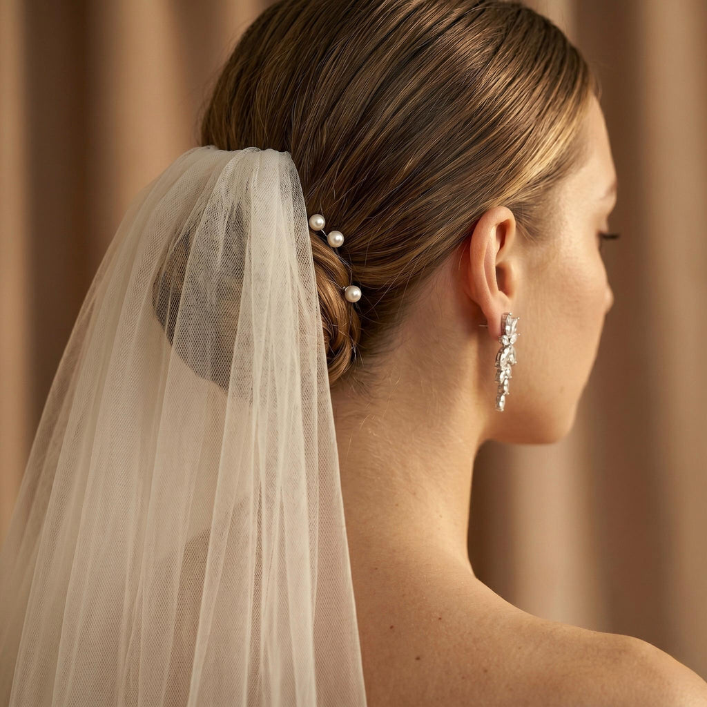 Braut Ohrhänger mit Marquise Kristallen in Blumenform