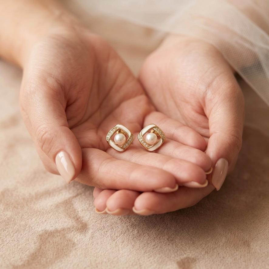 Ohrringe Vergoldet Minimalistisch Damen Schmuck Alltag Geschenk