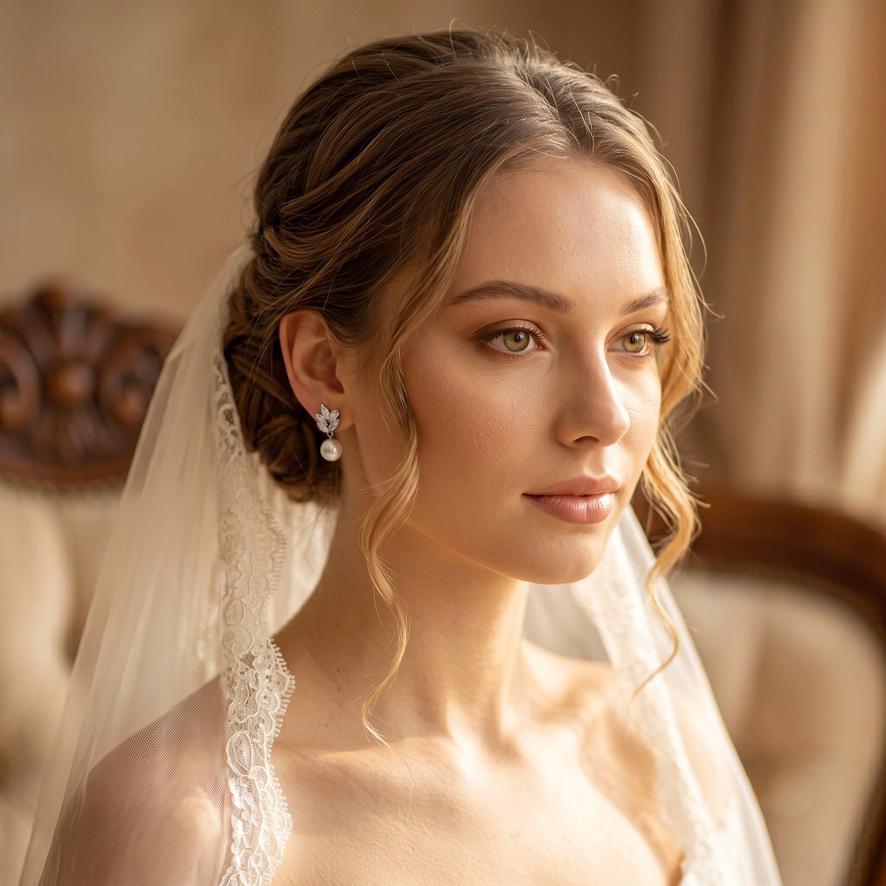 Braut Perlenohrringe mit Kristallen – Elegante Marquise Ohrringe für Hochzeit