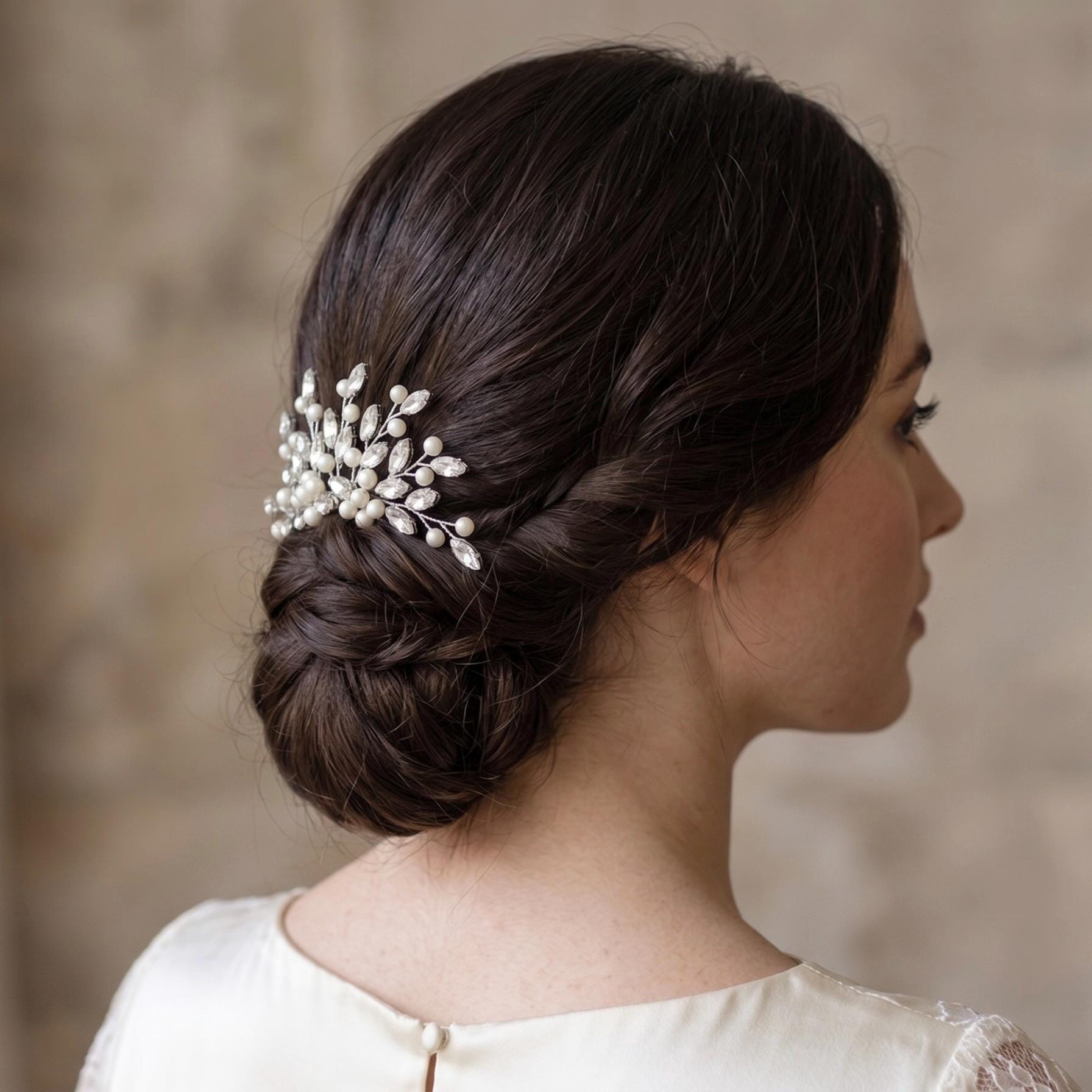 Braut Haarkamm mit funkelnden Ziersteinen, Bridal Crystal Comb, Wedding Hair Accessory, Rhinestone Hair Piece