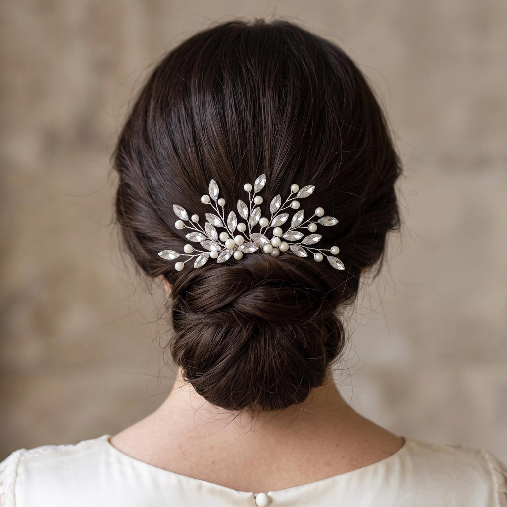 Braut Haarkamm mit funkelnden Ziersteinen, Bridal Crystal Comb, Wedding Hair Accessory, Rhinestone Hair Piece