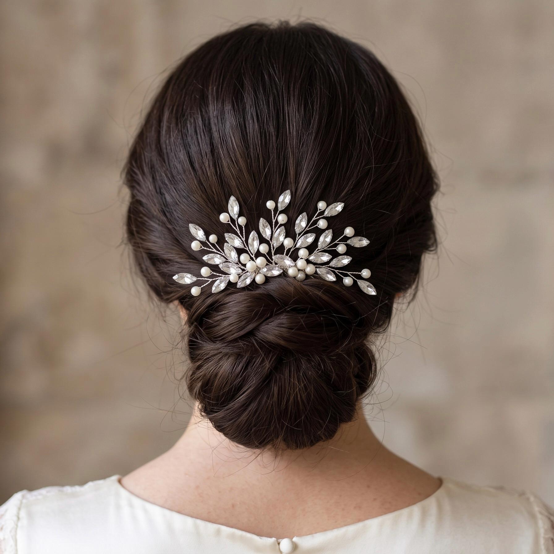 Braut Haarkamm mit funkelnden Ziersteinen, Bridal Crystal Comb, Wedding Hair Accessory, Rhinestone Hair Piece