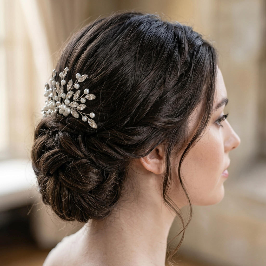 Braut Haarkamm mit funkelnden Ziersteinen, Bridal Crystal Comb, Wedding Hair Accessory, Rhinestone Hair Piece