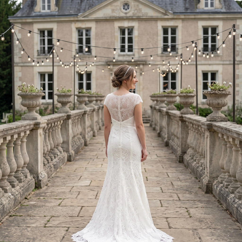 Brauthaarreif mit klaren Navette-Kristallen | Silberfarbener minimalistischer Haarschmuck für Hochzeit und Standesamt