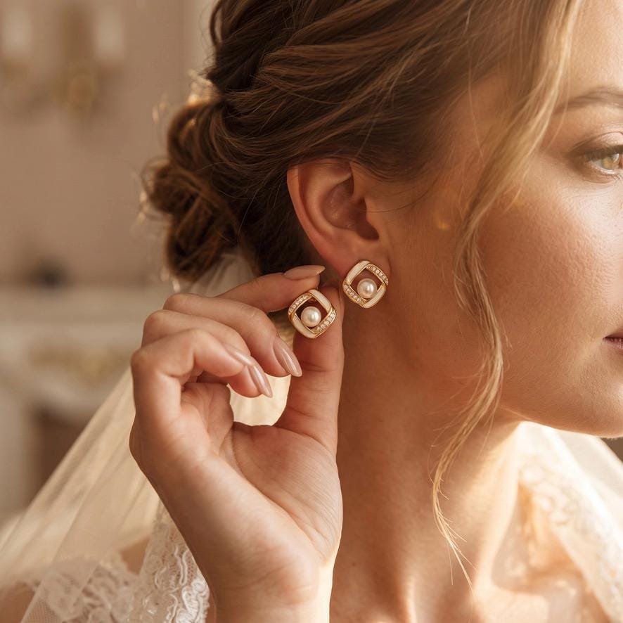 Ohrringe Vergoldet Minimalistisch Damen Schmuck Alltag Geschenk