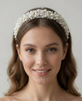 Braut Haarreif Perlen Draht Kristall Hochzeit Haarschmuck
