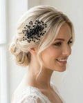 Luxuriöser Braut Haarschmuck aus Kristall mit metallischem Kamm - AVYRAA BRIDAL