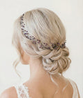 Mystischer Violett Iris Kristall Haarschmuck – Flexibler Braut Haarreif mit schimmernden Kristallen - AVYRAA BRIDAL