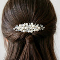 Perlen Braut Haarkamm in Gold oder Silber - AVYRAA BRIDAL