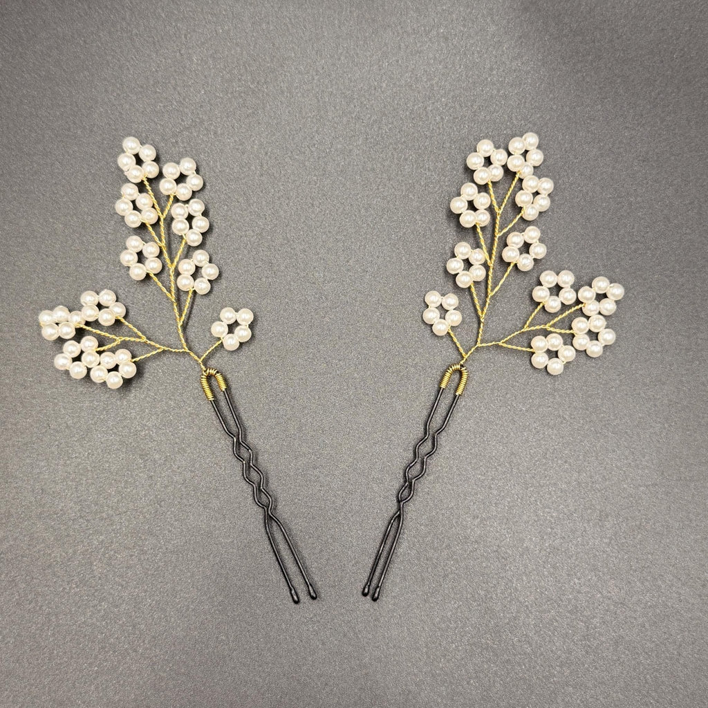 Perlen Haarnadeln in Gold oder Silber 6 cm - AVYRAA BRIDAL