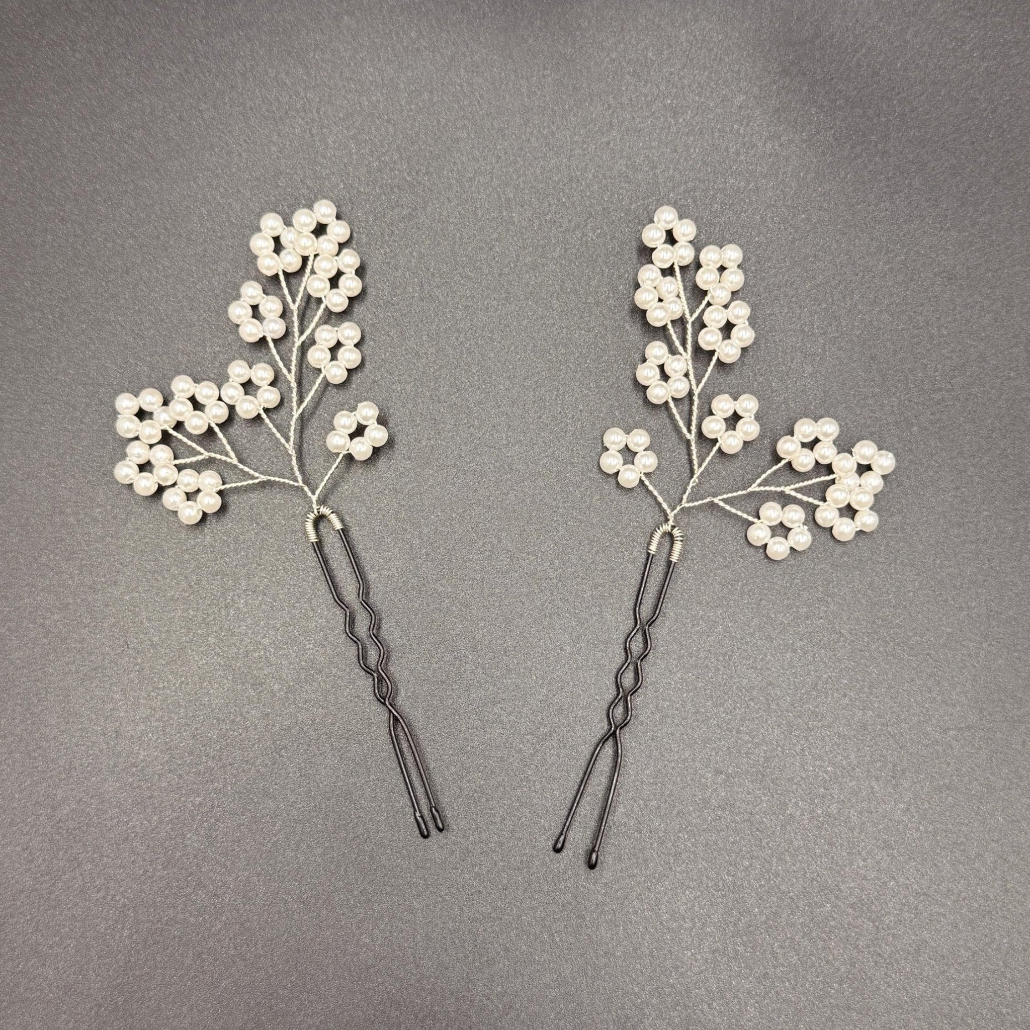 Perlen Haarnadeln in Gold oder Silber 6 cm - AVYRAA BRIDAL