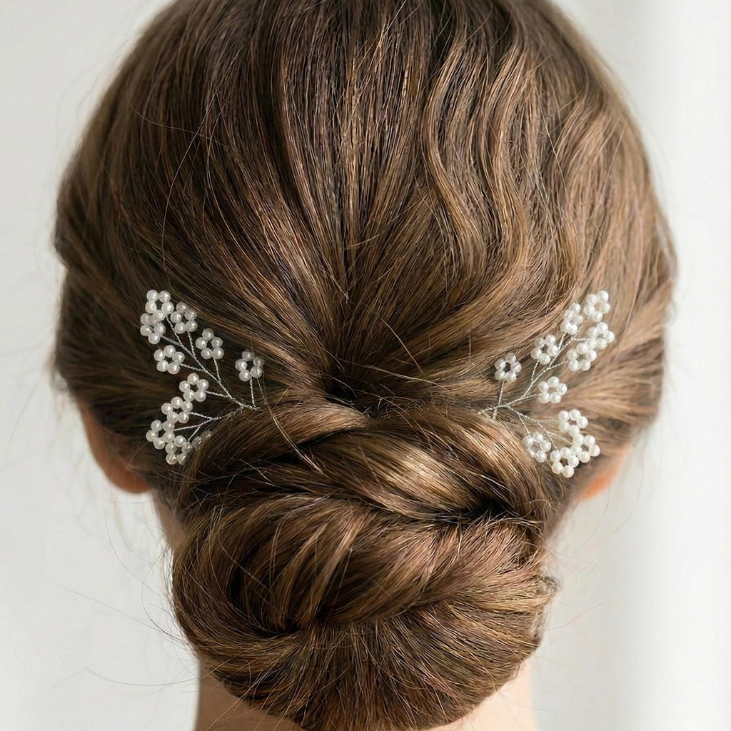 Perlen Haarnadeln in Gold oder Silber 6 cm - AVYRAA BRIDAL