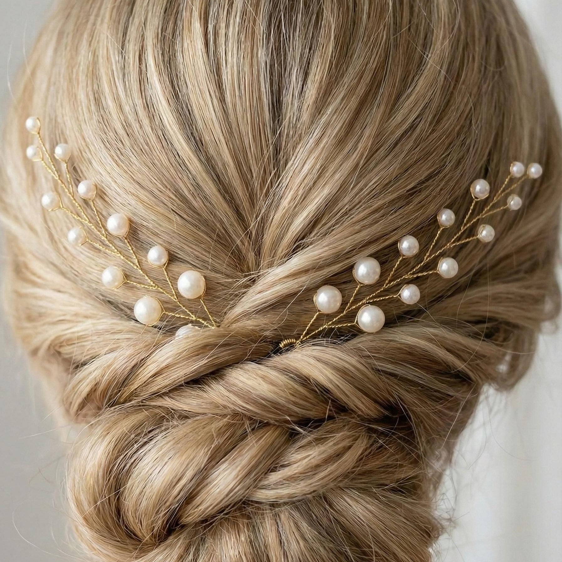 Perlen Haarnadeln in Gold oder Silber 9 cm - AVYRAA BRIDAL
