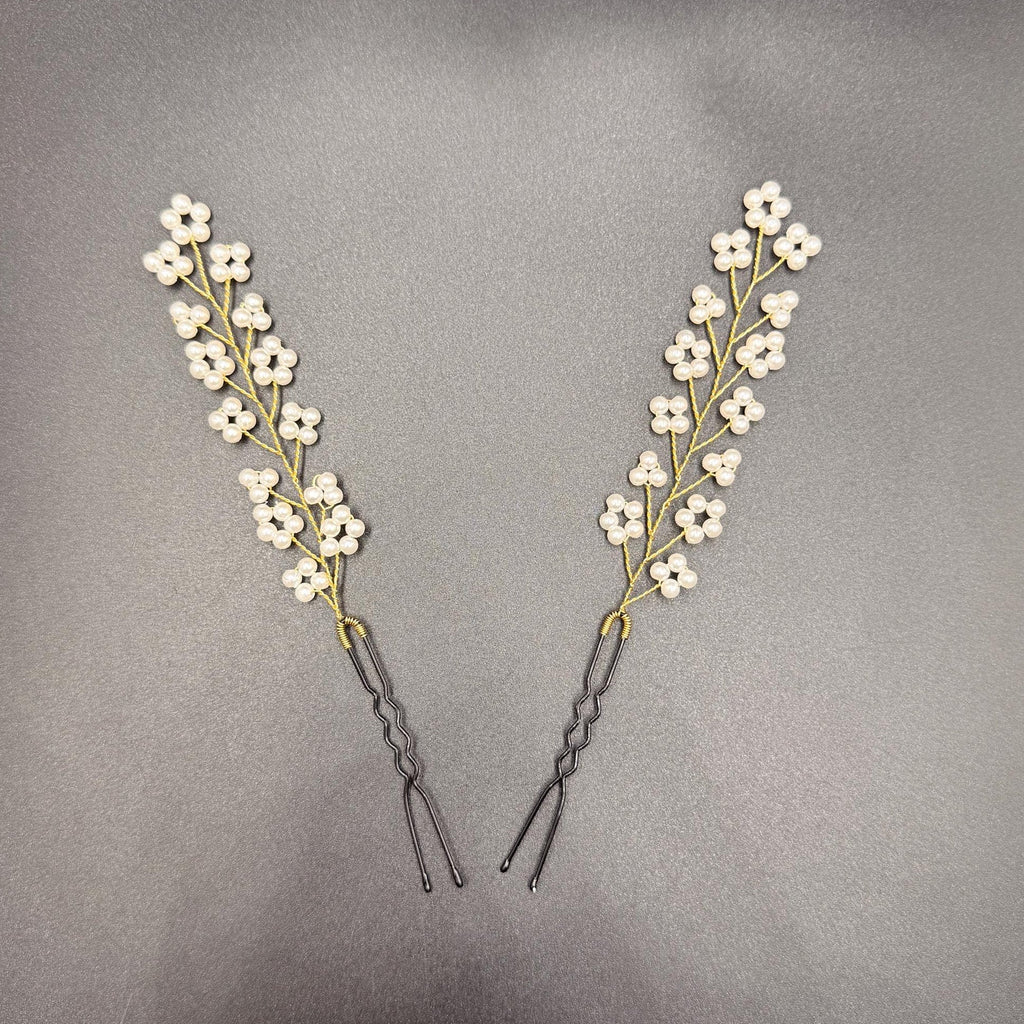 Perlen Haarnadeln in Gold oder Silber für Bräute - AVYRAA BRIDAL
