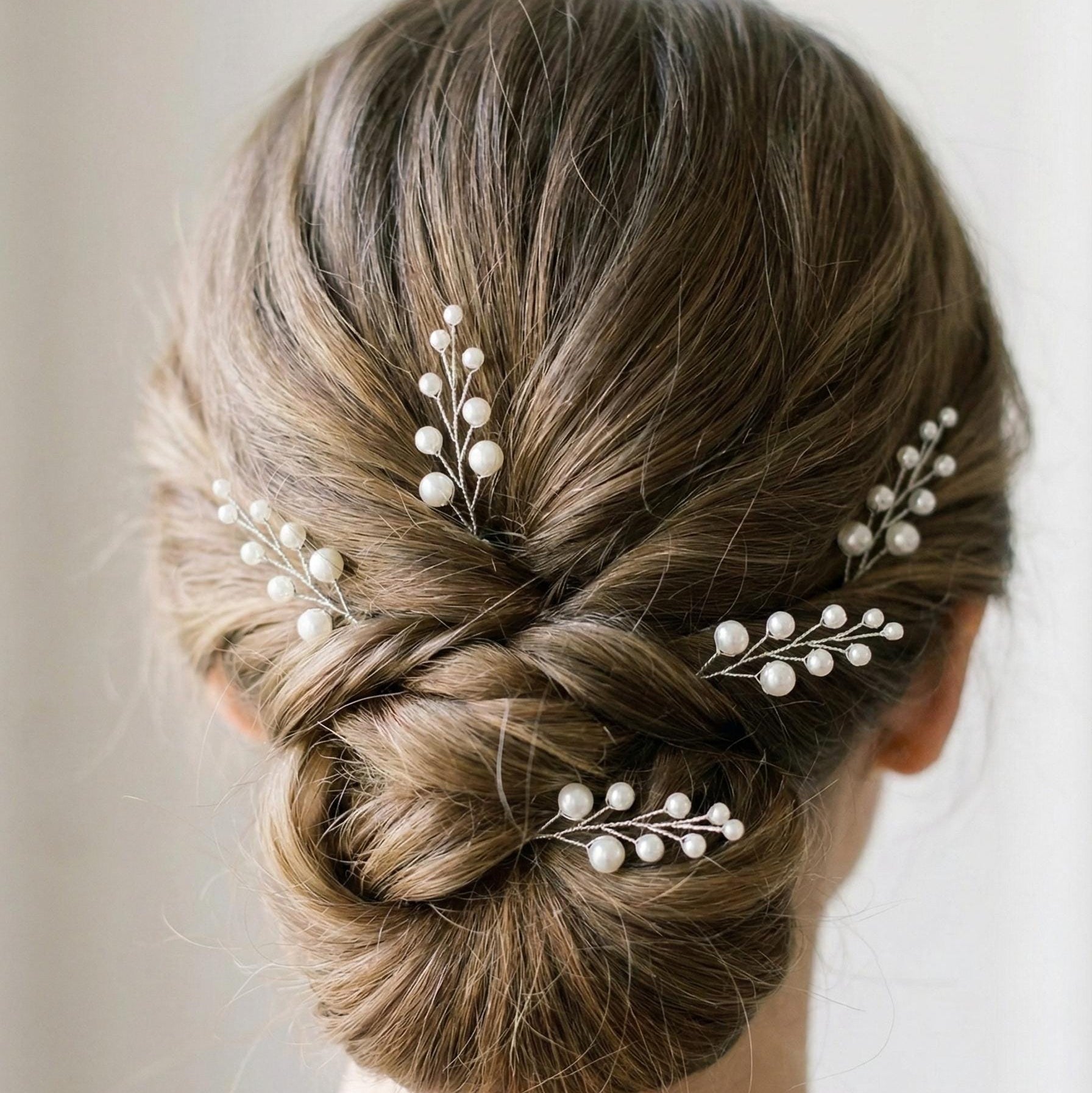 Perlen Haarnadeln Set in Gold oder Silber - AVYRAA BRIDAL