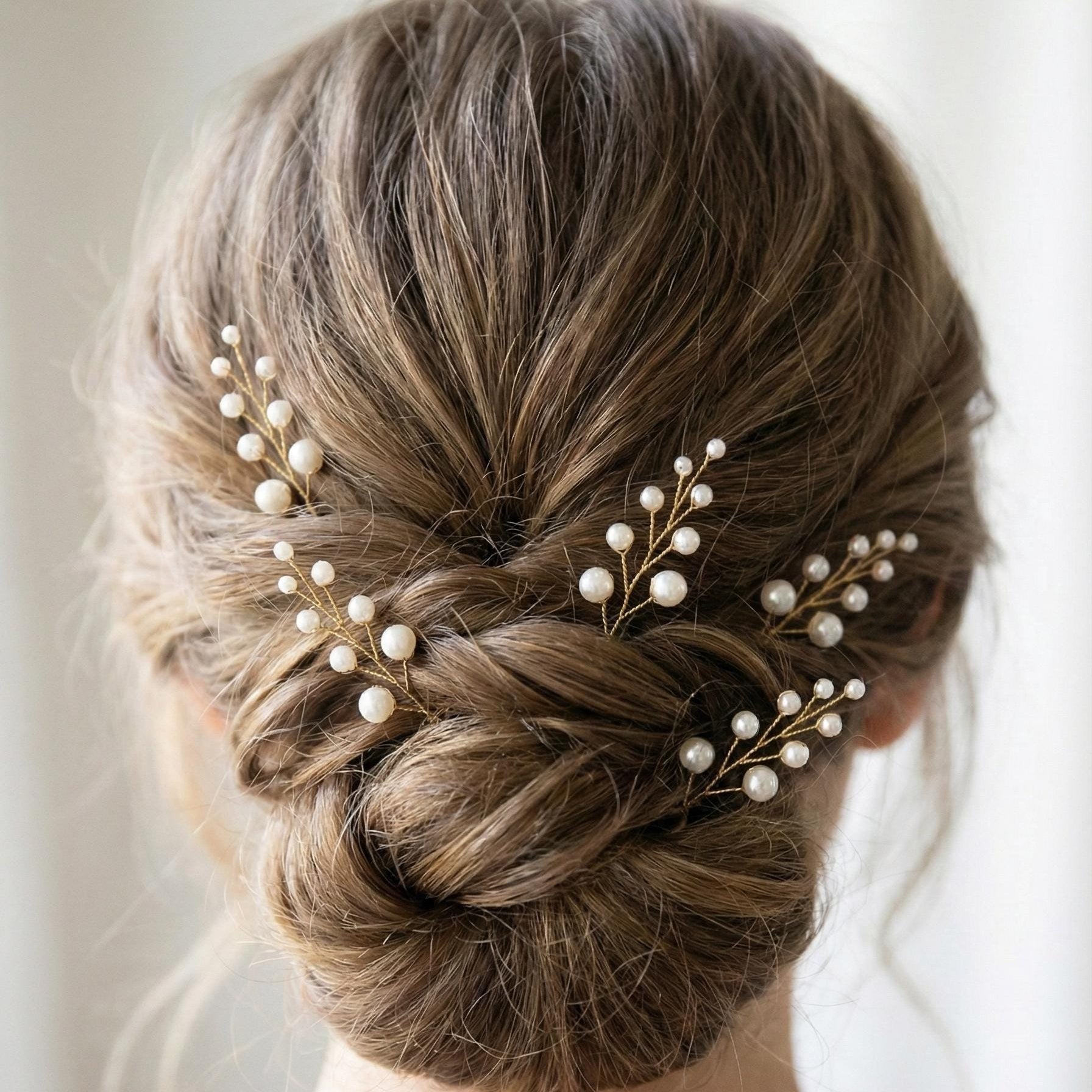 Perlen Haarnadeln Set in Gold oder Silber - AVYRAA BRIDAL
