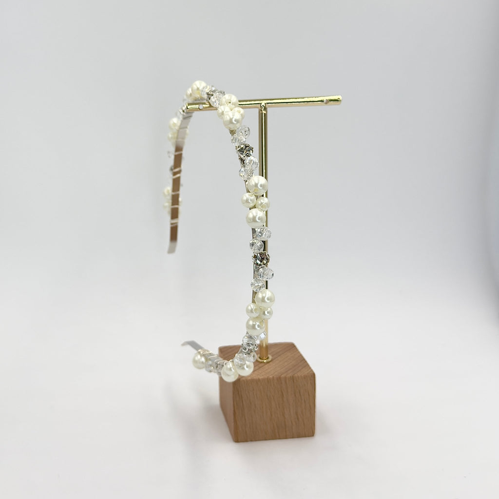 Perlen Kristall Haarreif für Braut, eleganter Hochzeit Haarschmuck - AVYRAA BRIDAL
