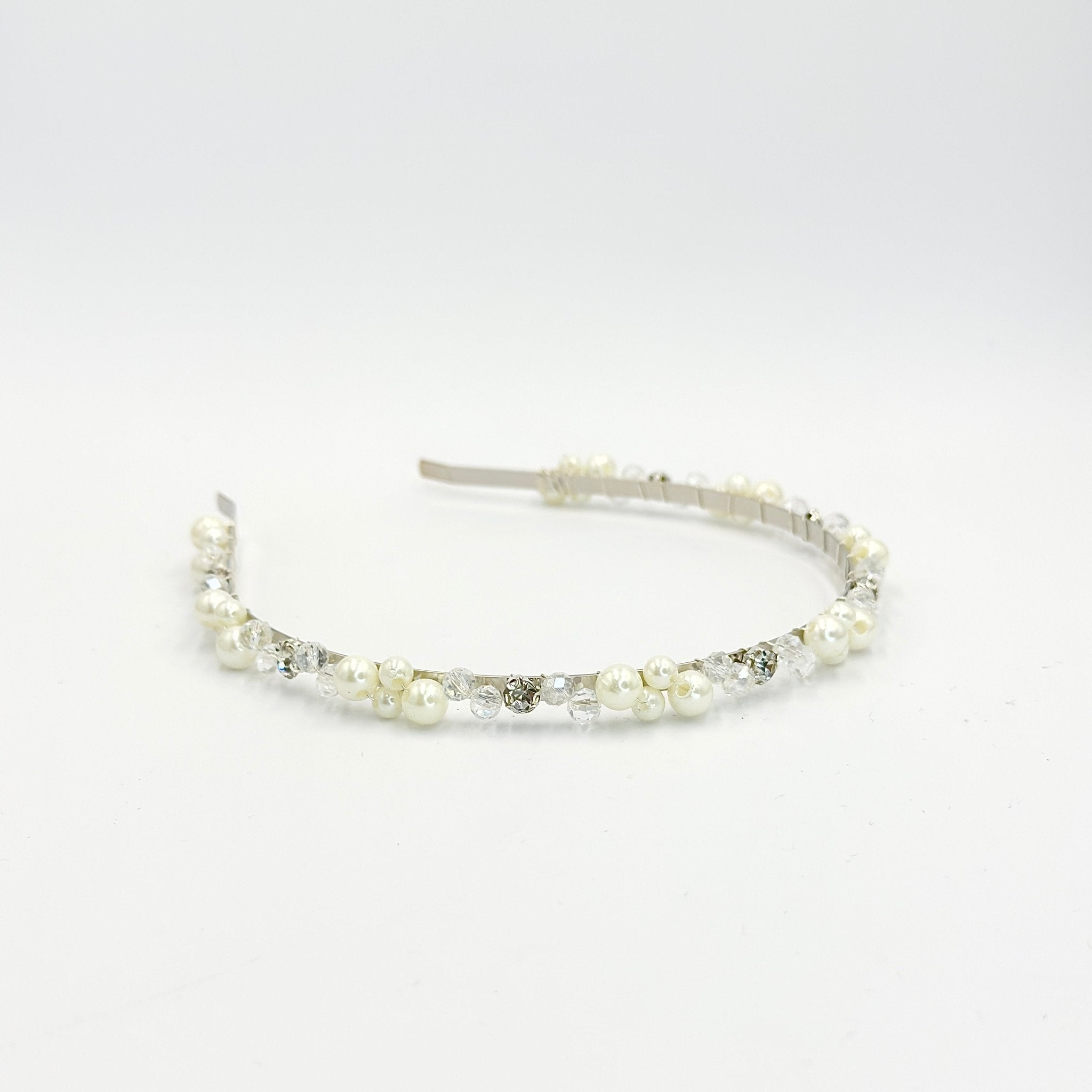 Perlen Kristall Haarreif für Braut, eleganter Hochzeit Haarschmuck - AVYRAA BRIDAL