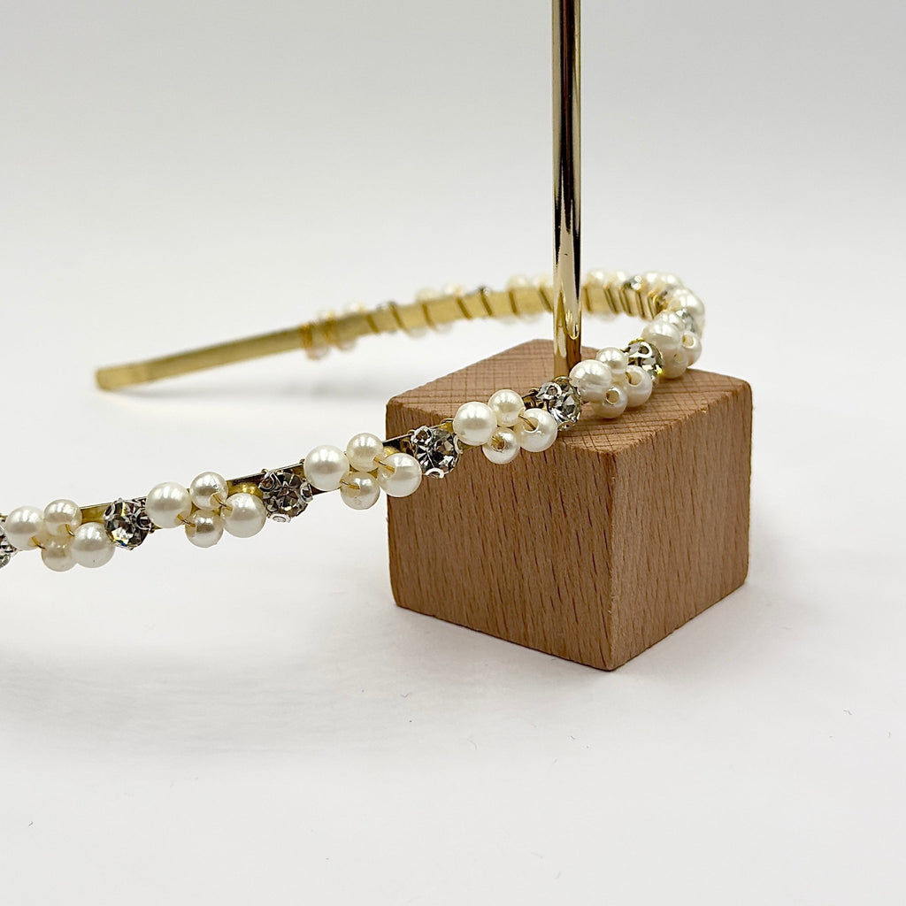 Perlen Kristall Haarreif für Braut, eleganter Hochzeit Haarschmuck - AVYRAA BRIDAL