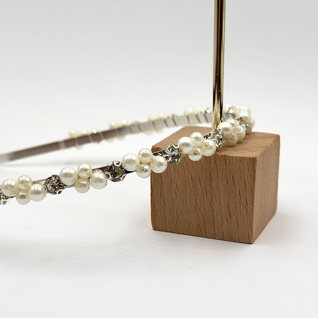 Perlen Kristall Haarreif für Braut, eleganter Hochzeit Haarschmuck - AVYRAA BRIDAL