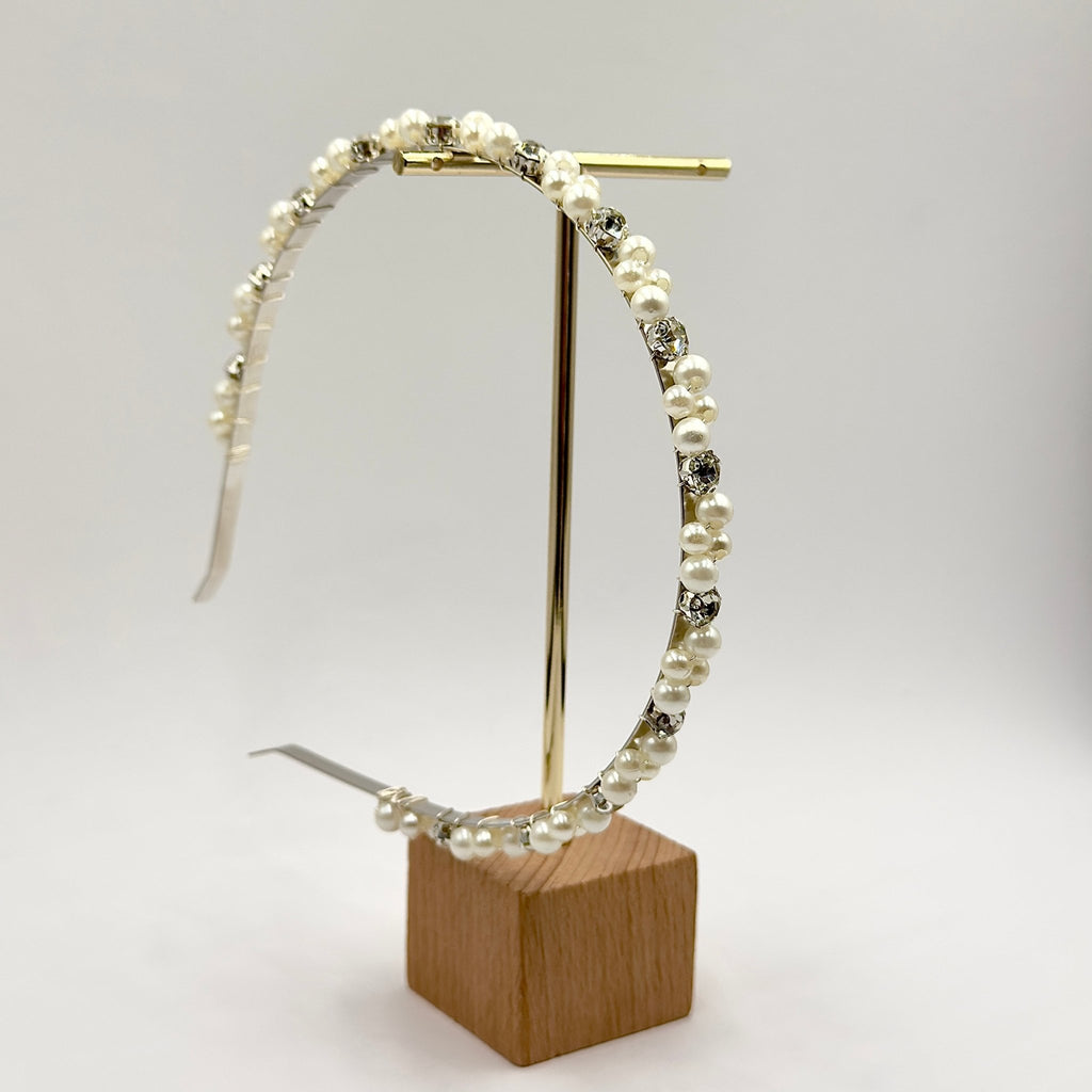 Perlen Kristall Haarreif für Braut, eleganter Hochzeit Haarschmuck - AVYRAA BRIDAL