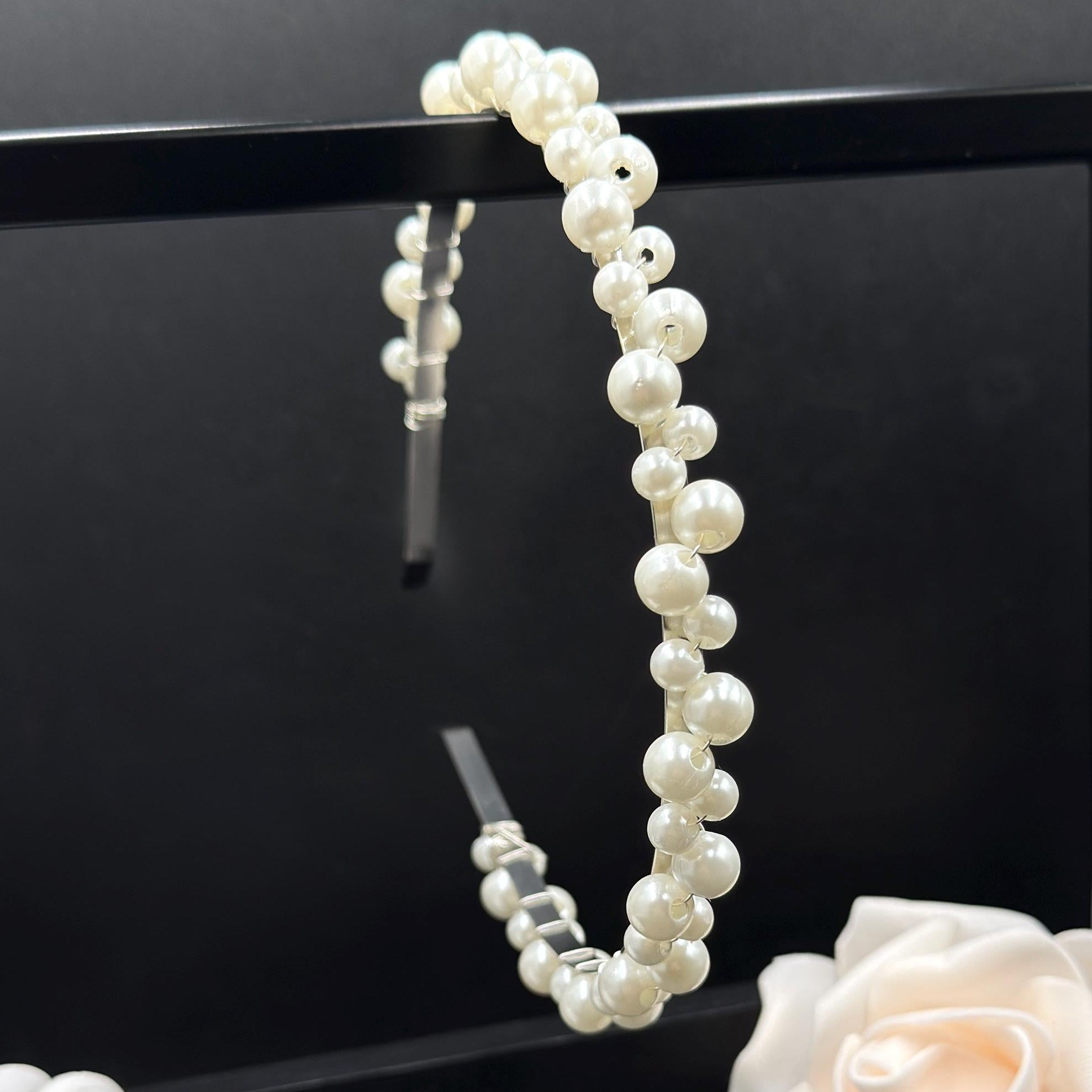 Perlen Mix Haarreif für Braut und Standesamt - AVYRAA BRIDAL