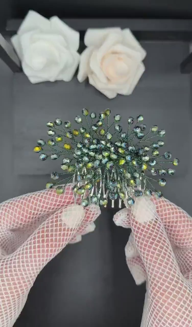 Romantic Crystal Hair Comb for Bridal Hairstyles