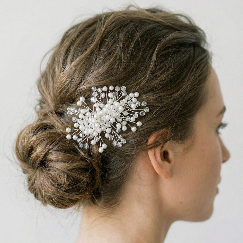 Romantischer Kristall Haarkamm für Bräute - AVYRAA BRIDAL