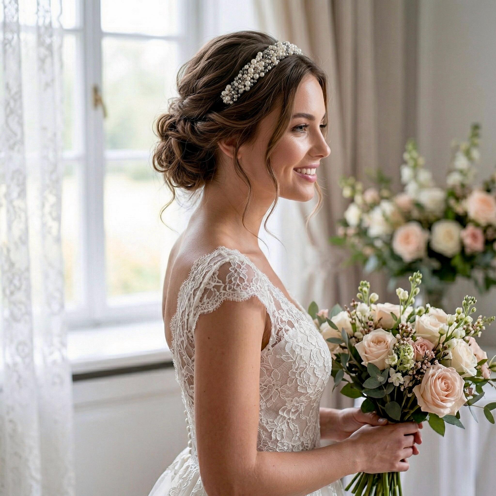 Silberne Kristall Tiara für funkelnde Brautfrisuren - AVYRAA BRIDAL